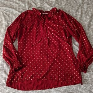💐 Red blouse